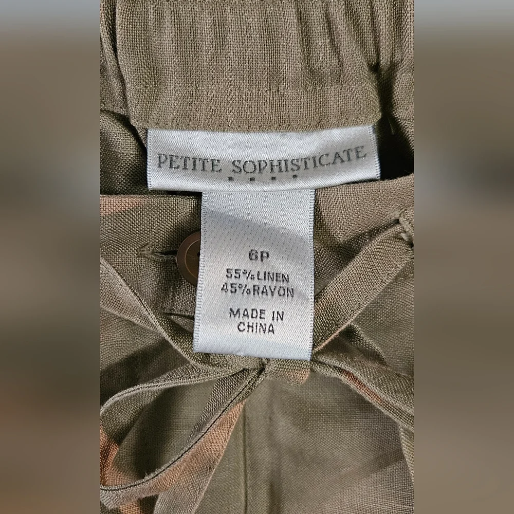 Petite Sophisticate Tan Slacks - Picture 5 of 10